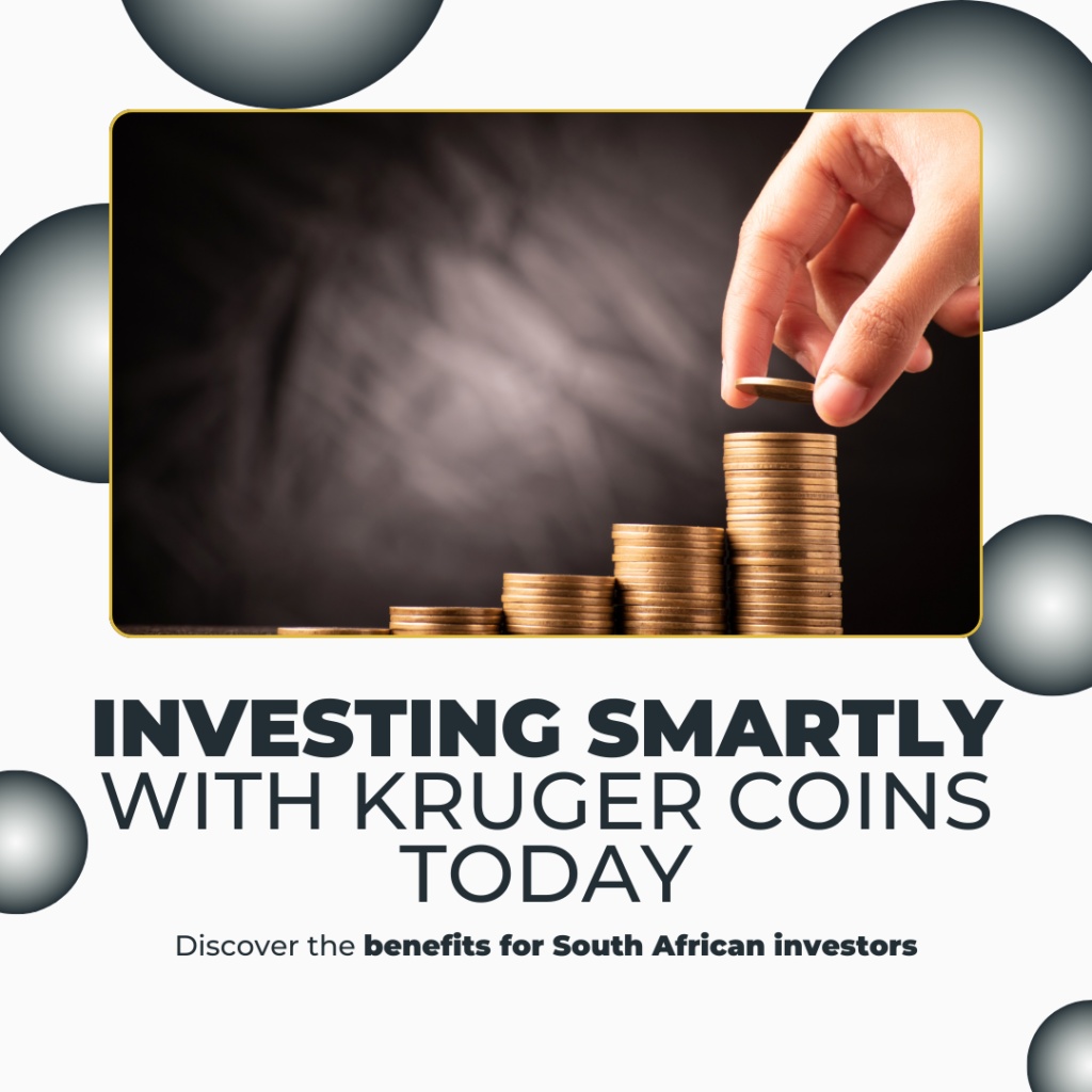 A hand stacking gold coins, symbolizing smart investing strategies for South African investors.