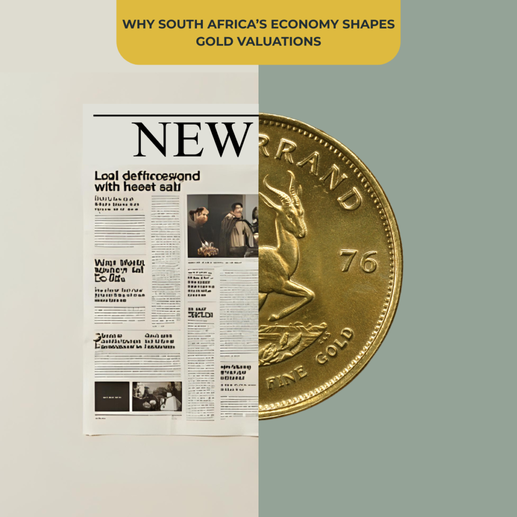 Visual representation of South Africa’s economic challenges influencing the Latest Krugerrand Price Today