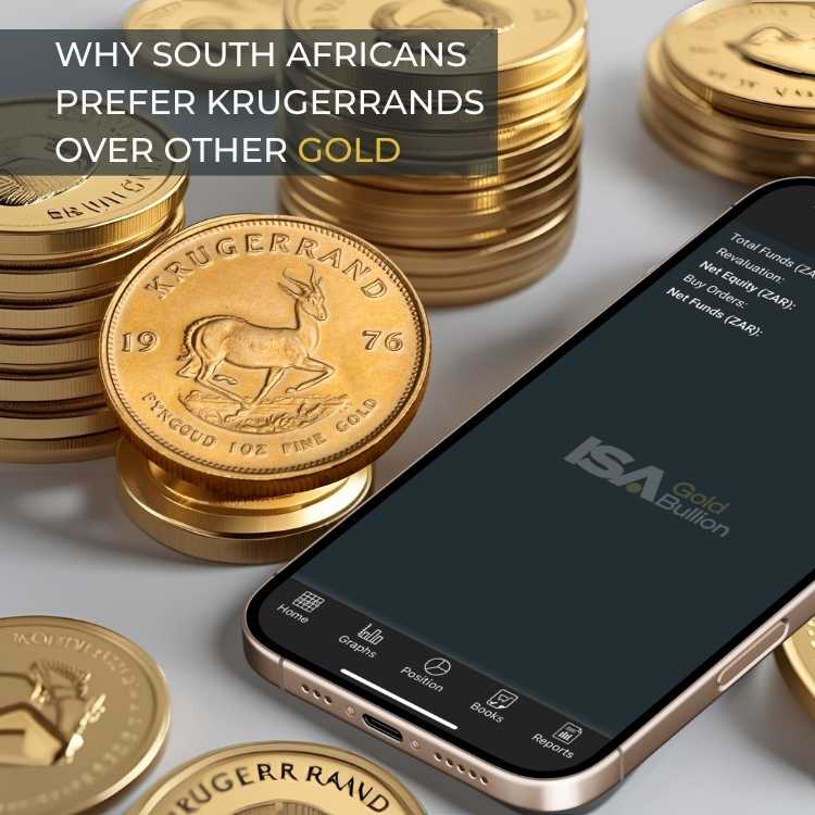 Online platform displaying Krugerrand Coins with secure trading features