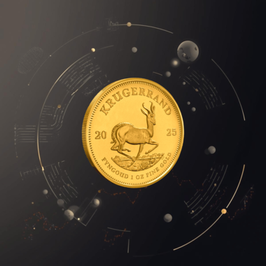 Krugerrand surrounded by economic signals explaining the price of gold Krugerrand