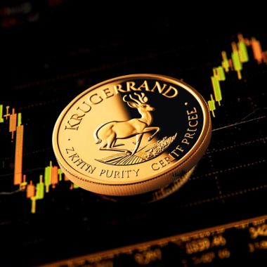 Krugerrand shown with live gold trading data priced in US dollars, explaining the foundation of krugerrand worth today.
