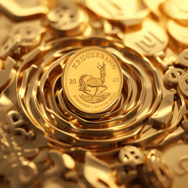 Gold Krugerrand reflecting inflation trends that impact the price of gold Krugerrand
