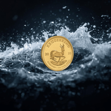 Gold Krugerrand acting as a safe haven during market stress affecting price movements