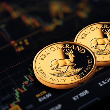Krugerrand coins displayed on ISA Gold trading interface with live prices, showing hedge strategy in gold trading.