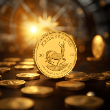Krugerrand coin in secure vault illustrating long-term investor confidence and wealth preservation