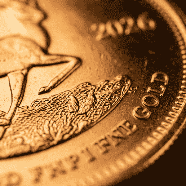 Microscopic detail of 22k crown gold copper alloy explaining krugerrand vs 24k gold durability advantages